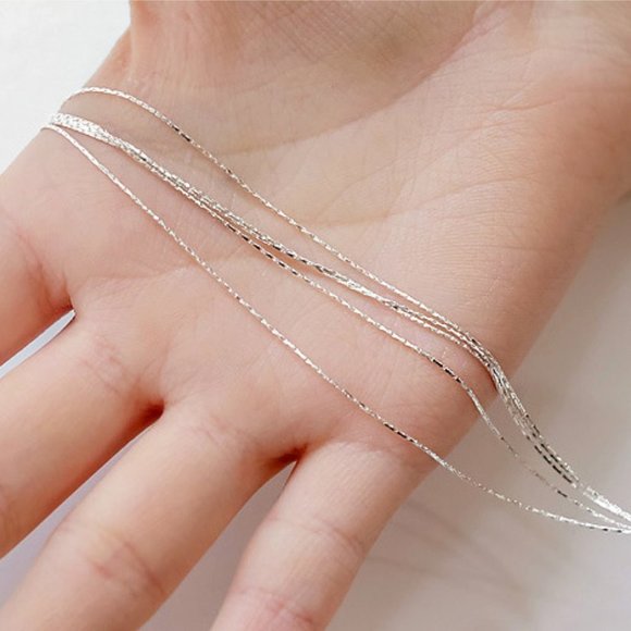 NEW 925 Sterling Silver Multi Layer Necklace - Picture 5 of 9